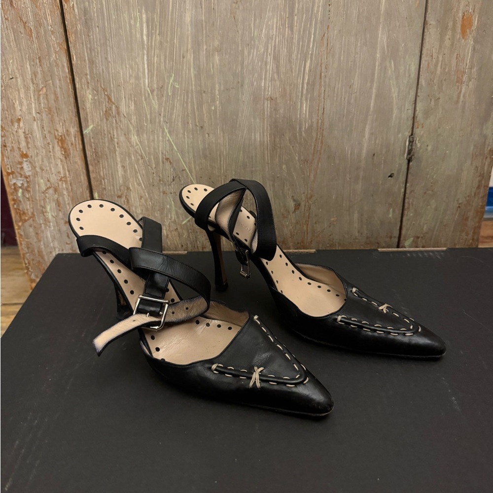 Manolo Blahnik Black Stiletto Heels